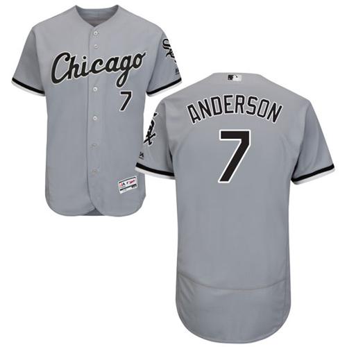 White Sox #7 Tim Anderson Grey Flexbase Authentic Collection Stitched MLB Jersey